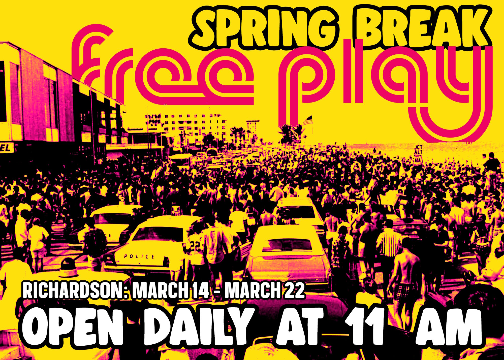 Free Play Spring Break Hours